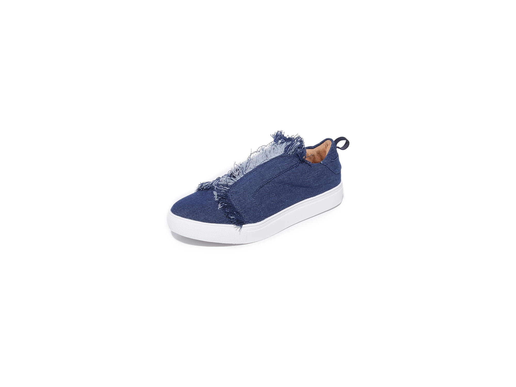 Jaggar Womens Fray Fabric Low Top Slip On Fashion Sneakers