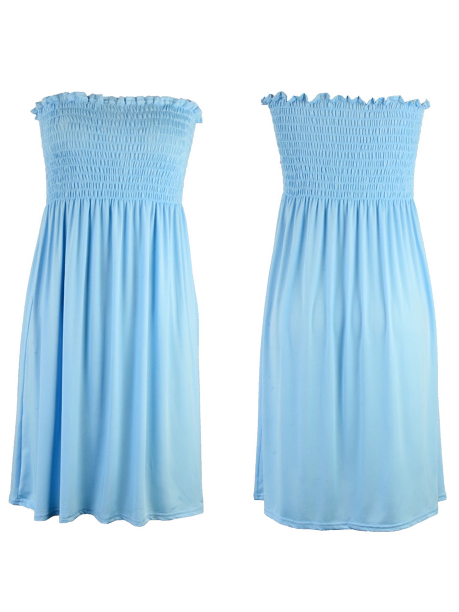 baby blue bandeau dress
