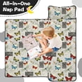 thumbnail image 4 of Butterfly Text Pattern Teens Toddler Nap Mat with Pillow, Sleeping Mat Bag for Preschool Daycare 50"x20", 4 of 6