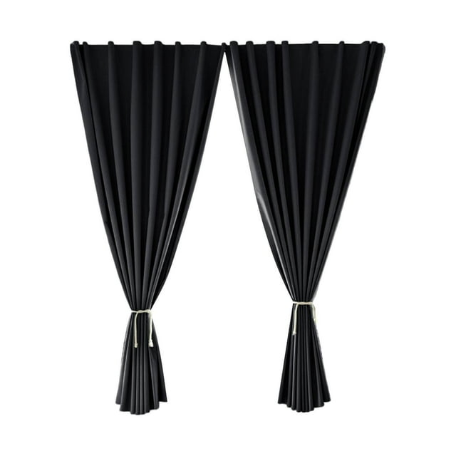 DJN Home & Garden Outdoor Curtains For Patio 2 Panels Sticky Top & Back Tab Bottom Sun Blocking Windproof Rod Drapes For Gazebo/Porch