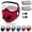 C, variant on Reusable Carbon Filter Dust Mask with Eye Protection Goggles and Washable Face Covering for Cycling
