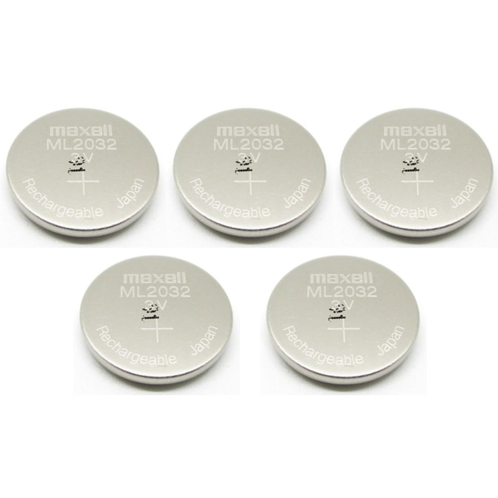 5 Pcs Maxell ML2032 2032 Lithium Rechargeable Coin Cell Battery 3V