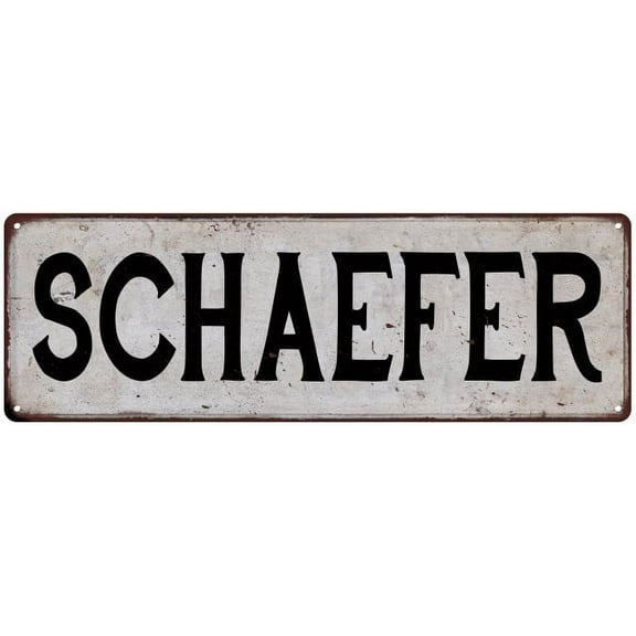 SCHAEFER Vintage Look Rustic Chic Metal Sign 8x24 108240036907