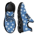 thumbnail image 1 of Zapatos planos con estampado de huellas de perro para mujer, zapatillas transpirables suaves con cordones, zapatos casuales de plataforma, 1 of 6