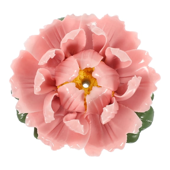 WHAMVOX  Peony Design Censer Incense Burner Sticks Holder Office Pink