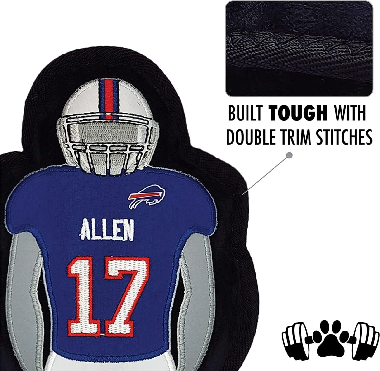 NFLPA Josh Allen Athletes Player Pet Dog Toy Premium Quality with Built-in Squeaker