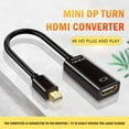 thumbnail image 2 of Mini DisplayPort To HDMI Adaptor Mini DP(Thunderbolt Compatible) To HDMI 4Kx2K Converter Gold Plated Cord Suitable compitable with macbook Pro, 2 of 8