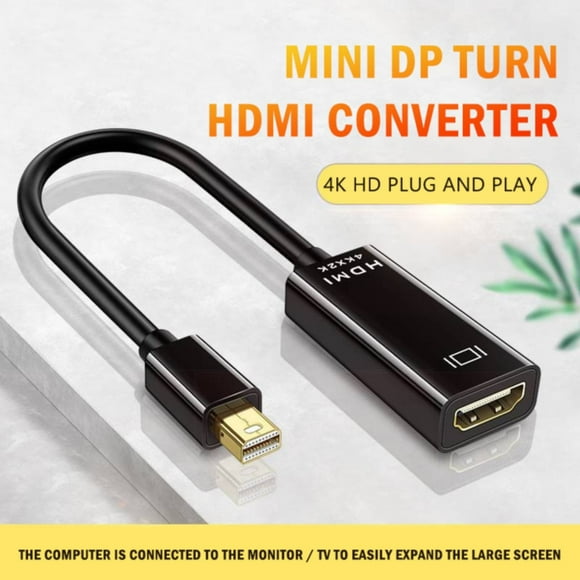 WIFKLSIIPG Mini DisplayPort to HDMI Adaptor Mini DP(Thunderbolt Compatible) to HDMI 4Kx2K Converter Gold Plated Cord Suitable for MacBook Pro