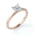 thumbnail image 4 of JeenMata 4 Prong - 4 Carat Princess Cut - Solitaire Ring - 18K Rose Gold Plating Over Silver, 4 of 7
