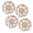 thumbnail image 3 of Shoe Clip, 4pcs Flower Shoe Clip Fashionable Shoe Decoration Accessory  For Party For Wedding Sunflower,Black,Round,Round Hollow Bottom,Silver,Gold, 3 of 8