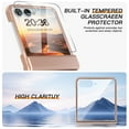 thumbnail image 3 of Designed for Samsung Galaxy Z Flip 7 Case Magnetic, with Hinge Protection & Tempered Glass Screen Protector Hard PC Skin Friendly Slim Anti-Scratch Protective Cover for Women & Men - Rosegold, 3 of 7