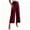 Wine, variant on Cmfcve Women's Plus Size Elegant Side Tie Waist Work Office Trousers High Waisted Wide Leg Pants Business Casual Straight Leg Pants