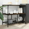thumbnail image 4 of vidaXL Kitchen Trolley Black 39.4"x19.7"x37.4" Engineered Wood, 4 of 16