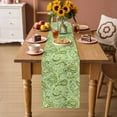 thumbnail image 2 of Vintage Green Table Runner - 108 Inch Long Retro Botanical Abstract Art Cotton and Linen Blended Dress Scarves Farmhouse Table Runner for Kitchen Dining, Coffee Table, 13" x 108", 2 of 8