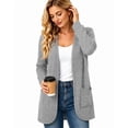 thumbnail image 5 of WIHOLL Lightweight Cardigan for Women Long Sleeve Cardigans Fall Casual Open Front Tops with Pockets Grey, 5 of 9