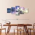 thumbnail image 3 of Elephant Stock White Wolf Wall Art - Horizontal Multi Panel Canvas - Living Room Wall Decor - Animal Multi Panel - Blue And Gray Decor - 80" x 36", 3 of 8