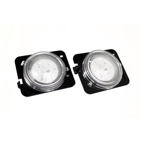 Front Side Marker LEDs with Clear Lens 2007-2017 Jeep Wrangler (Pair) 4W 80 Lumens