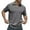 Gray, variant on Men's Casual Vacation Style Short Sleeve Po Lo Shirt Top Men's Casual Shirts
