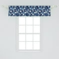 thumbnail image 2 of Ambesonne Winter Window Valance, Ornate Snowflakes Xmas, 54" X 12", Pale Blue Dark Blue, 2 of 3