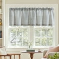 thumbnail image 5 of Curtainking Rod Pocket Kitchen Valance Stripe Pattern Farmhouse Window Valance 50x16 inch for Kitchen 1 Panel Blue, 5 of 9