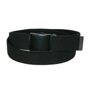 CTM Fabric Adjustable Belt with Black Buckle
