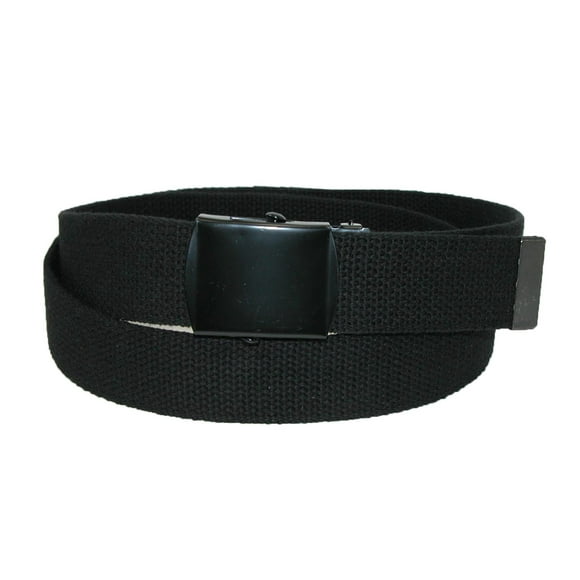 CTM® Fabric Adjustable Belt with Black Buckle