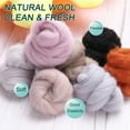 thumbnail image 4 of Uxcell Needle Felting Wool, 2.82oz Natural Fibre Wool Roving Yarns Wool Felting Supplies for DIY, 8 Colors, 10g/pack, 4 of 6