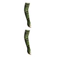 thumbnail image 3 of Soidarity Mangas Porable Expuesto Dedo Alargamiento Ampliado Elástico Cool Mangas Para Brazos Para El Sol Ice Silk Diferentes Patrones Camuflaje Verde Militar 2Conjunto, 3 of 6