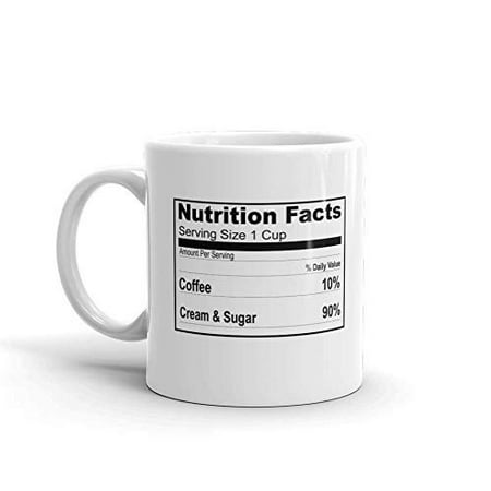 Coffee Ingredients Nutrition Facts Funny Novelty Humor 11oz White ...