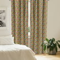 thumbnail image 2 of Ambesonne Vintage Curtains, Funky Geometric Style, Pair of 28"x84", Multicolor, 2 of 5
