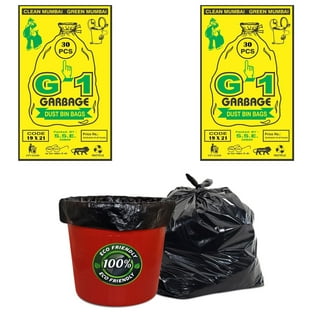 Ezee Black Medium Garbage Bags 90 Pcs, 19 X 21 Inch, 30 Pcs x Pack of 3, Dustbin  Trash Bag in 2023