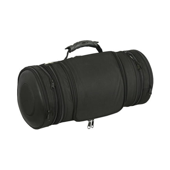 Daniel Smart Motorcycle  Sissy Bar Roll Bag with Multiple Pockets - Secure Your Luggage and Stuff with Ease - Includes Rain Cover for All-Weather Protection - Perfect for Motorcycle Touring – Black