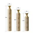 thumbnail image 3 of Aukfa Tall Floor Vase for Flowers,Set of 3 Large Metal Glazed Vase,25"/29"/34",Gold, 3 of 7