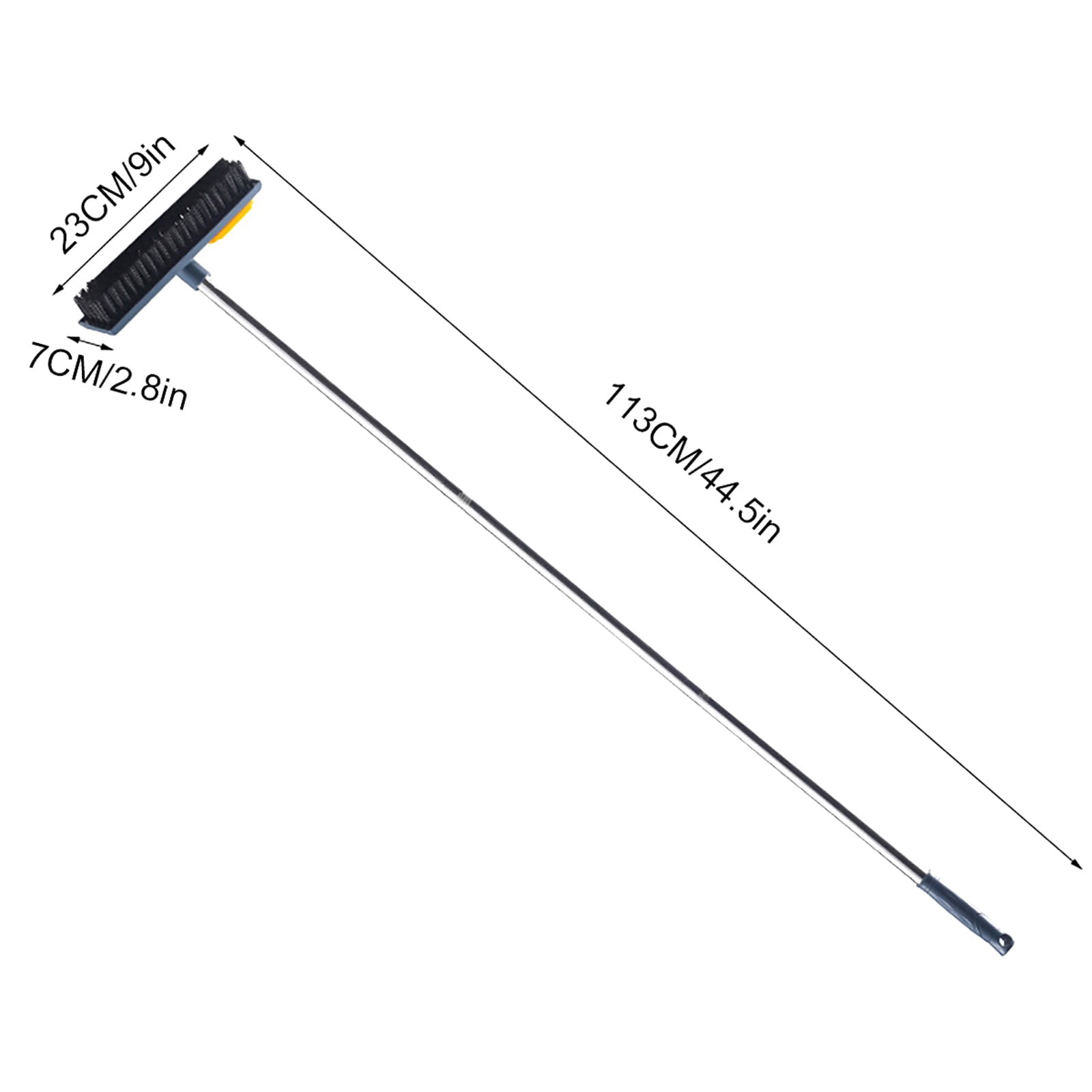 Yeetfub Soft Cleaning Brush with Handle Extendable Floor Corner Cleaning Brush Tile Window Scrubber Scraper Multi Functional Bathroom Toilet Washing Mop