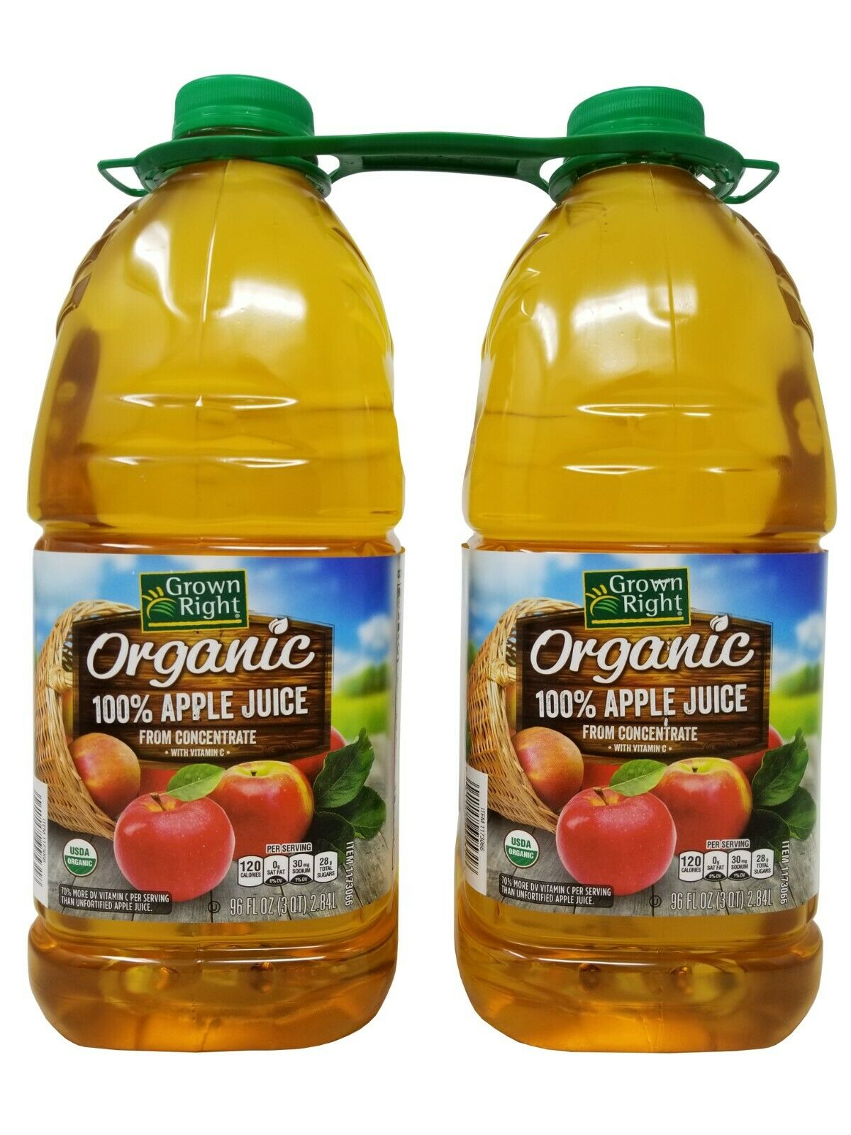 Grown Right Organic 100 Apple Juice 96 FL OZ Each 2 Pack Walmart
