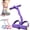 Purple, variant on Pedal Resistance Bands with Handle, with Thickened Grip, Non Slip Foot for Body Stretch & Daily Home Fitness Training(sky blue)