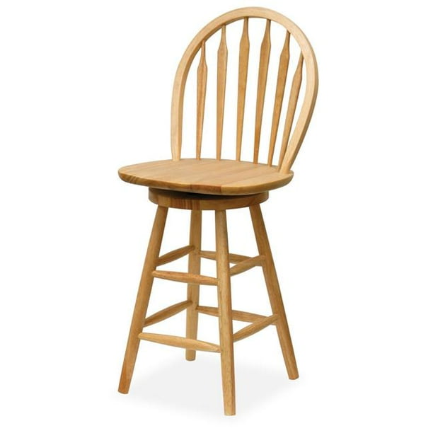 Beech Beechwood BAR STOOL WINDSOR 24 Inch ARROW BACK SWIVEL SEAT Beech Beechwood BAR STOOL WINDSOR 24 Inch ARROW BACK SWIVEL SEAT