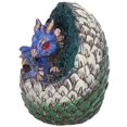 thumbnail image 3 of YAHHU Blue Dragon Baby Egg Resin Decorative Figurine Vivid Cute Magic Animal Knick-Knacks for Living Room Home Garden Decor 7.09 inches / 18 cm, 3 of 9