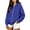 Blue, variant on Rexolia Women's Full Zip Hoodie Oversized Drop Shoulder Sweatshirt with Pocket Black L