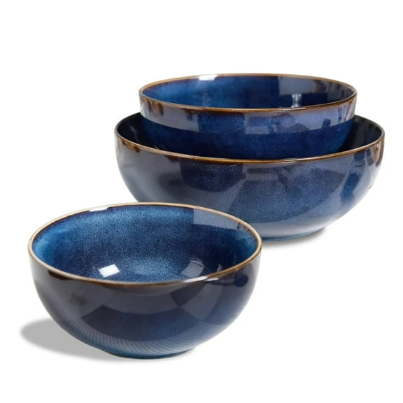 Ceramic 24/53/106 OZ Cereal Bowls Set of 3，Stoneware Bowls for soup bowls|Salad |Dessert|Ice cream|Pasta|Ramen, Dishwasher & Microwave Safe Kitchen Decor & Housewarming Gift