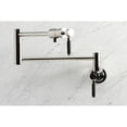 thumbnail image 2 of Kingston Brass KS4106DKL Kaiser Two-Handle 1-Hole Wall Mount Pot Filler Faucet in Polished Nickel, 2 of 8