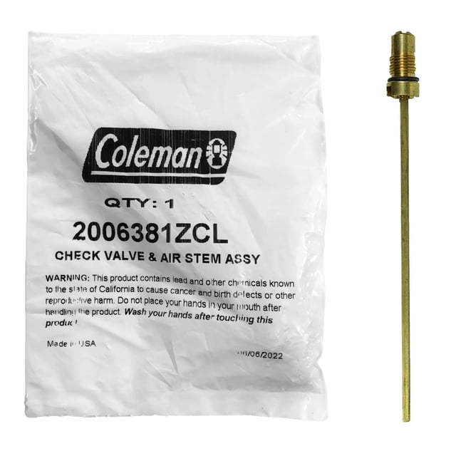 Conjunto de válvula de retención y tubo de aire Coleman para Linterna y estufa