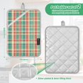 thumbnail image 6 of Yayeee Pot Holders Kitchen Heat Resistant with Pockets 7"x9.8" Cotton Oven Cooking Hot Pads, Red Green Tartan Pattern, 6 of 7