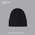 thumbnail image 1 of LinYooLi Hat Girl Autumn And Winter Wool Hat High -Quality Solid Color Warming Ear -Cold Hat Korean Version Of Face Faces, Small Couple Tide Knitted Hat, 1 of 9