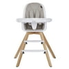 Evolur Zoodle 3-in-1 High Chair Booster Feeding Chair with Modern Design, Light Grey (Model #254)