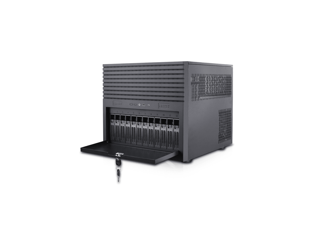 Rosewill HEARTH NAS PRO | Server Chassis | Supports up to 12 x 3.5" Hot Swap HDD and 6 x 2.5" SSD | E-ATX Compatible | 5 x 120mm PWM Fans | 240mm AIO Support | USB 3.2 Type-C | Ideal for Home Servers