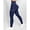 Blue, variant on Leggings for Women Solid Color High Waist Tummy Control Butt Lifting Denim Look Stretchy Womens Yoga Pants with Flap Pockets Blue-M