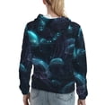 thumbnail image 7 of Disketp Ice blue light spot jellyfish Womens Casual Hoodies Crew Neck Long Sleeve Sweatshirts Pullover Tops-Small, 7 of 7