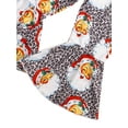 thumbnail image 5 of Bagilaanoe 3Pcs Toddler Baby Girl Christmas Outfits Santa Clause Print Long Sleeve Tops + Flared Trousers + Hairband 9M 12M 18M 24M 3T 4T Kids Fall Long Pants Set, 5 of 7
