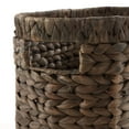 thumbnail image 5 of Casafield Magazine Holder Basket with Handles, Espresso Dark Brown - Oval Water Hyacinth Storage Bin for Bathroom, Home Office, 5 of 7